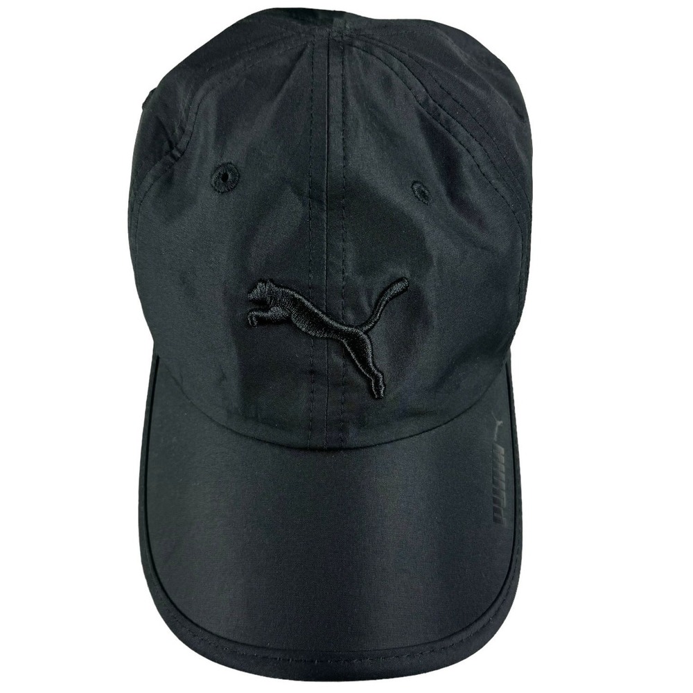 Puma Men's Cap Size OSFA Black Adjustable Hat Embroidered Logo One Size - Picture 1 of 6